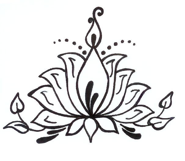Lotus drawing by Merritt | tattoo ideas | Pinterest