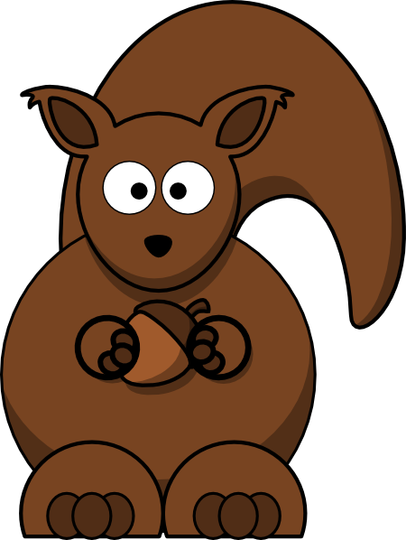 Squirrel With Nut clip art - vector clip art online, royalty free ...