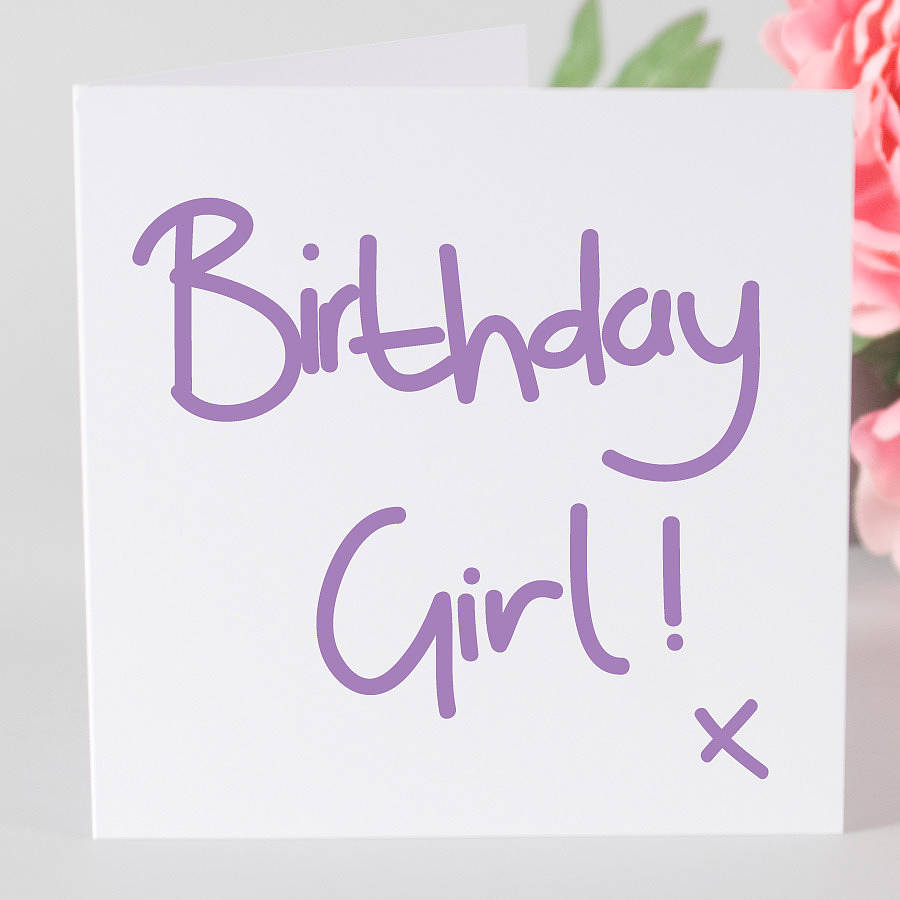 contemporary birthday girl card by megan claire ...