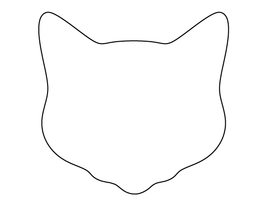 Cat face pattern. Use the printable outline for crafts, creating ...