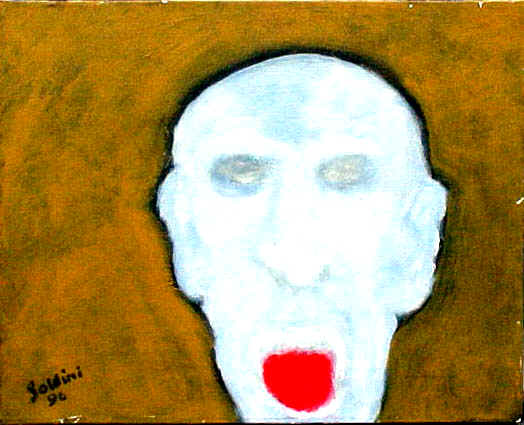 Goldini - Empty Face, acrylic painting, 1996. Latin American ...