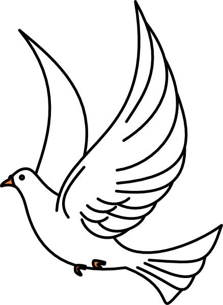 free dove clipart black and white - photo #11