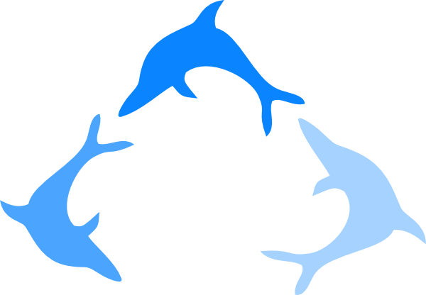 Blue Dolphin Logo clip art - vector clip art online, royalty free ...