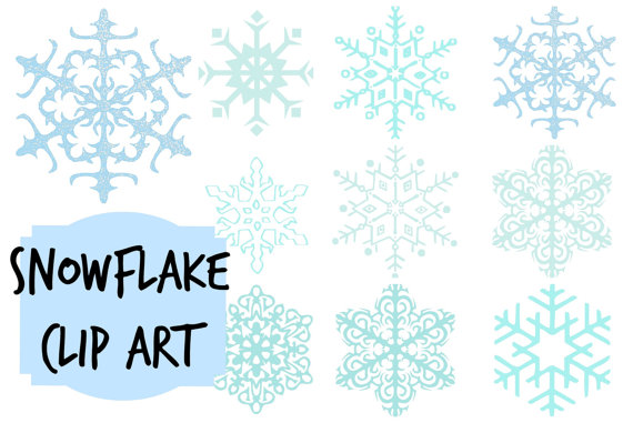 Instant download digital clip art 11 snowflake by SouthPacific