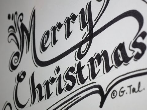 How To Write Merry Christmas Easy Step by Step Fancy Swirly ...