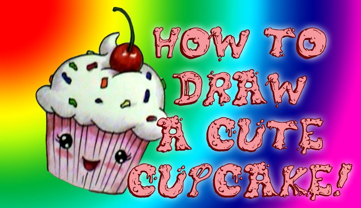 How to draw a Cute Cupcake - YouTube