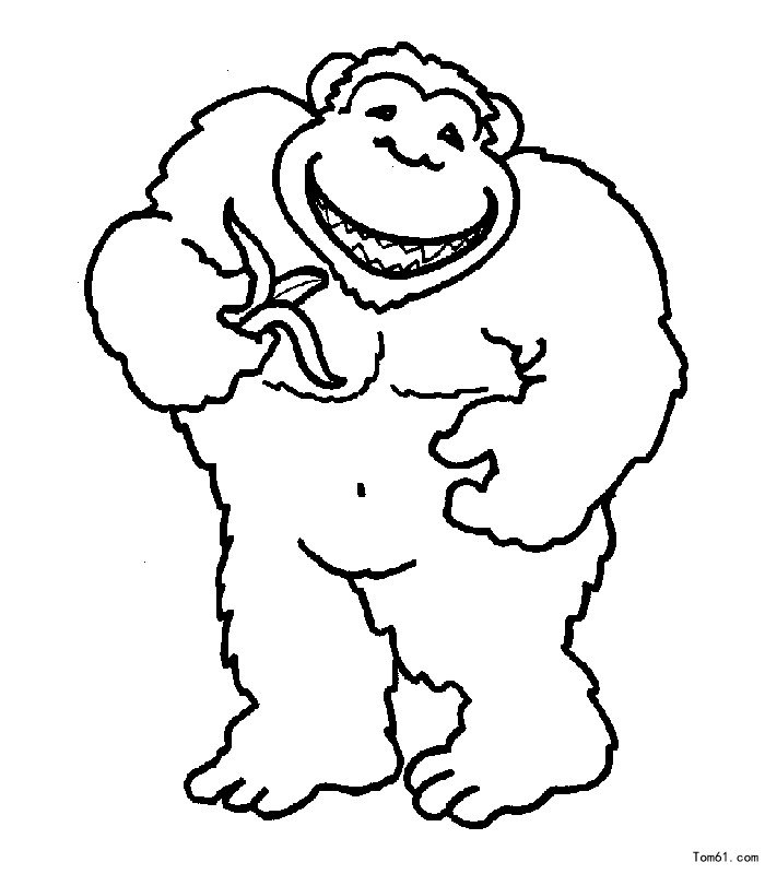 How to draw gorillas - Stick figure-Children's paintings
