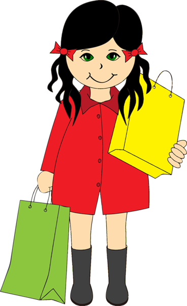 Girl with Shopping Bags - ClipArt Best - ClipArt Best