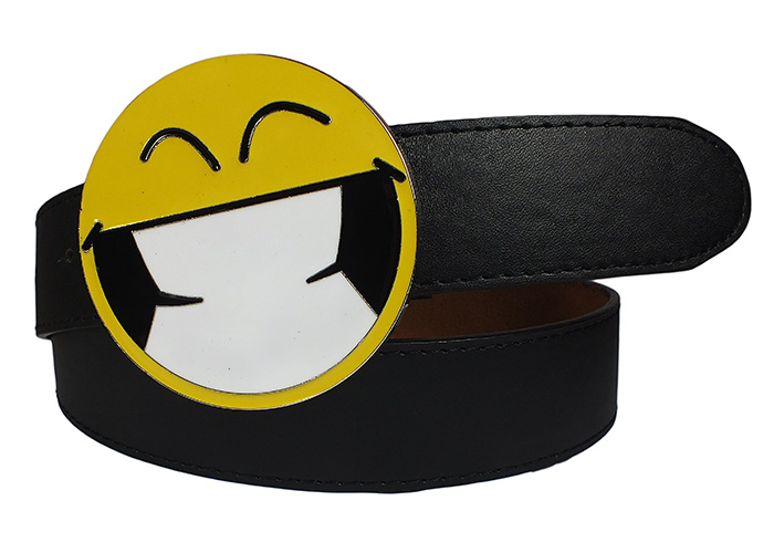 Funny Belt Buckles,Cheesy Grin Smiley Face Belt Buckle