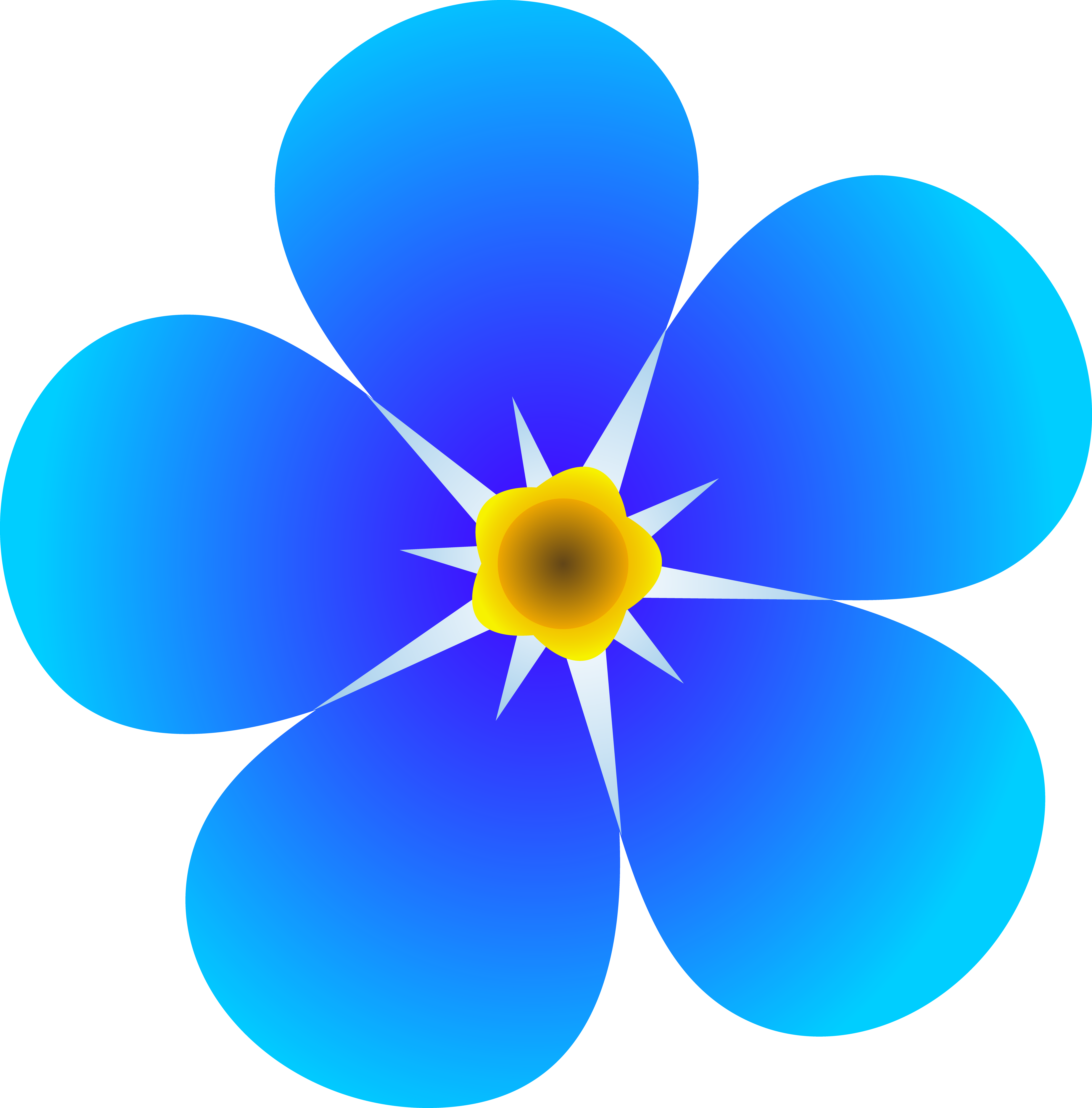 Single Forget Me Not Flower - Free Clip Art