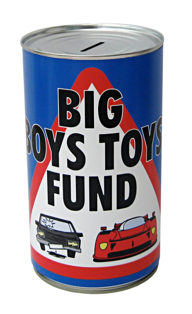 large tin can money box