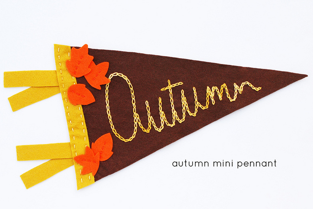 Wild Olive: project: felt pennants for autumn