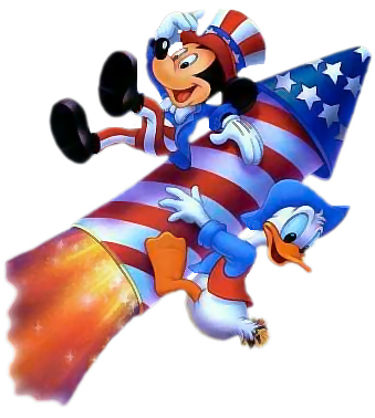 Disney Character 4th of July Clipart Featuring Mickey Mouse and ...