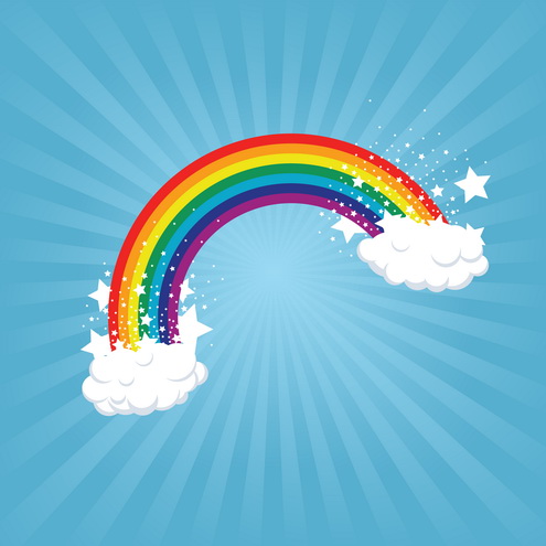 Rainbow in the Clouds Vector | DragonArtz Designs (we moved to ...