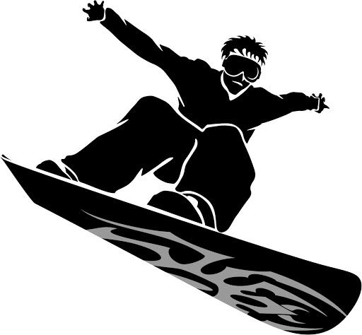 Images For > Snowboarder Silhouette Clip Art