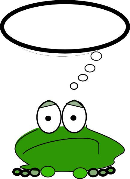 Blank Thinking Frog clip art - vector clip art online, royalty ...