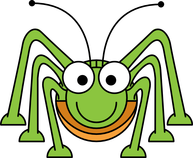 Clipart - Cartoon Grasshopper