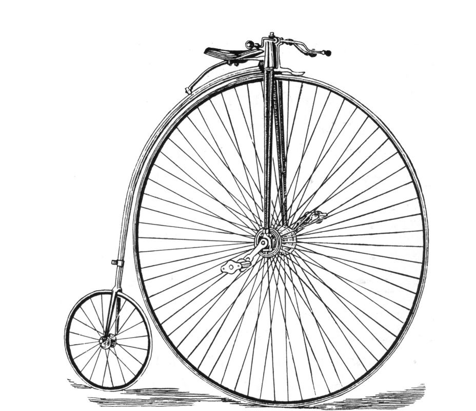 Free Vintage Bicycle Drawing Background | Twitter Backgrounds ...