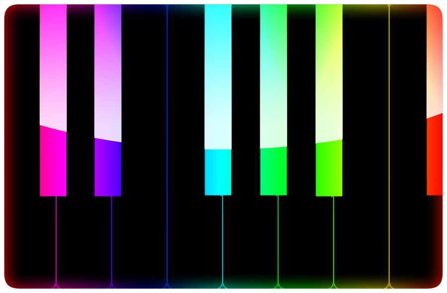 Colorful Piano Keyboard by wishmonster247 on deviantART
