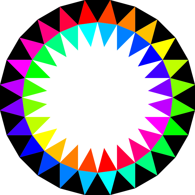 Rainbow 24gon Clip Art Download