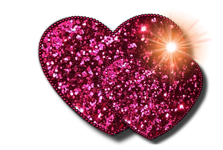 PNG Pink Glittery Hearts by JSSanDA on deviantART