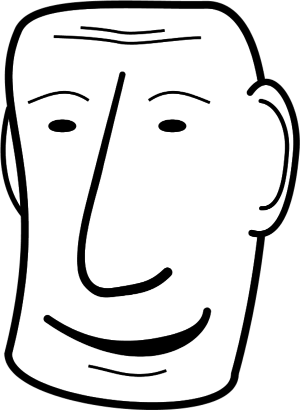 Man Face Smiling - vector Clip Art