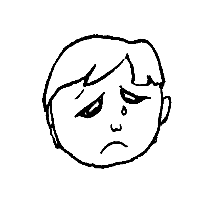 Sad Face Clipart Black And White