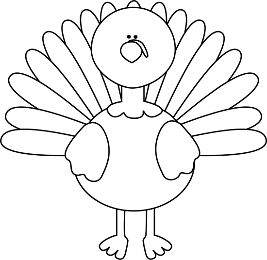 Happy Thanksgiving Turkey Clipart Black And White | Clipart Panda ...