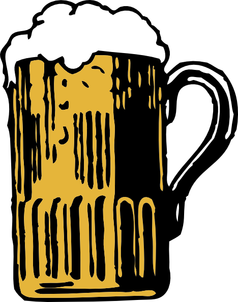 Foamy Mug Of Beer clip art - vector clip art online, royalty free ...