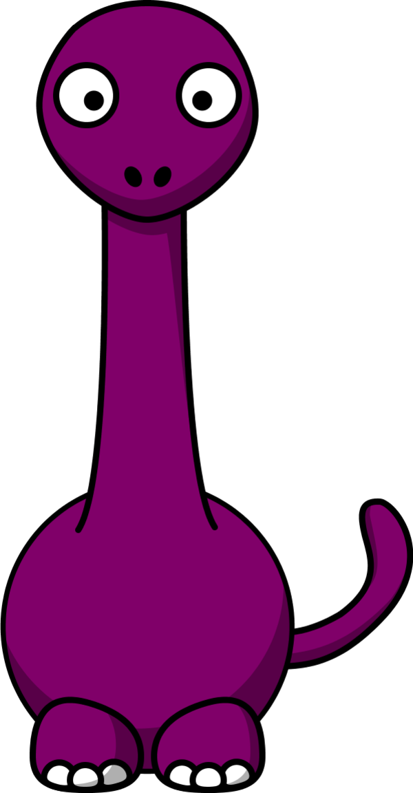 dinosaur cartoon long neck - vector Clip Art