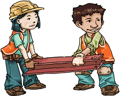 Free Work Clipart ★ American Kids and People Working at Work, fun ...