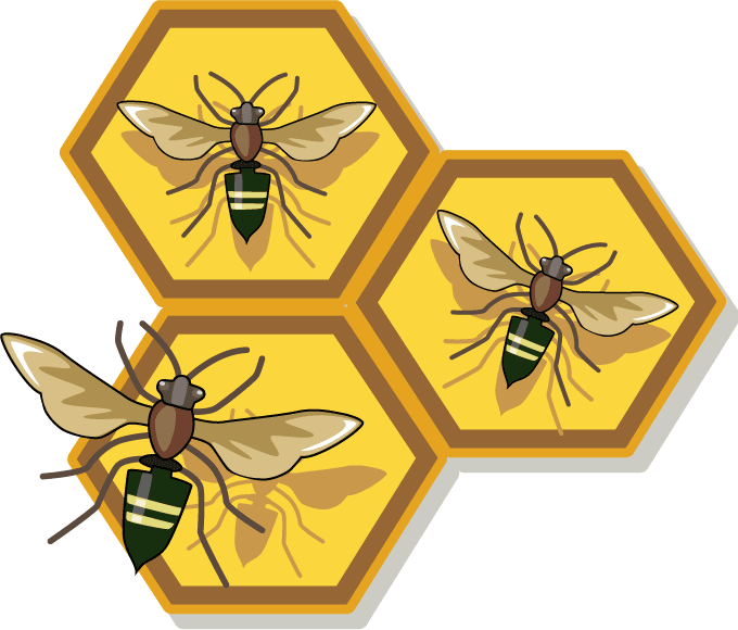 Download Bee Clip Art ~ Free Clipart of Honey, Honeycomb, a Bee & More