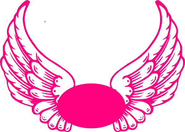 Hot Pink Guardian Angel Wings clip art - vector clip art online ...