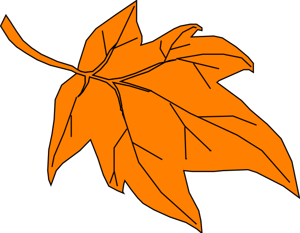 Rust Autumn Leaf clip art - vector clip art online, royalty free ...