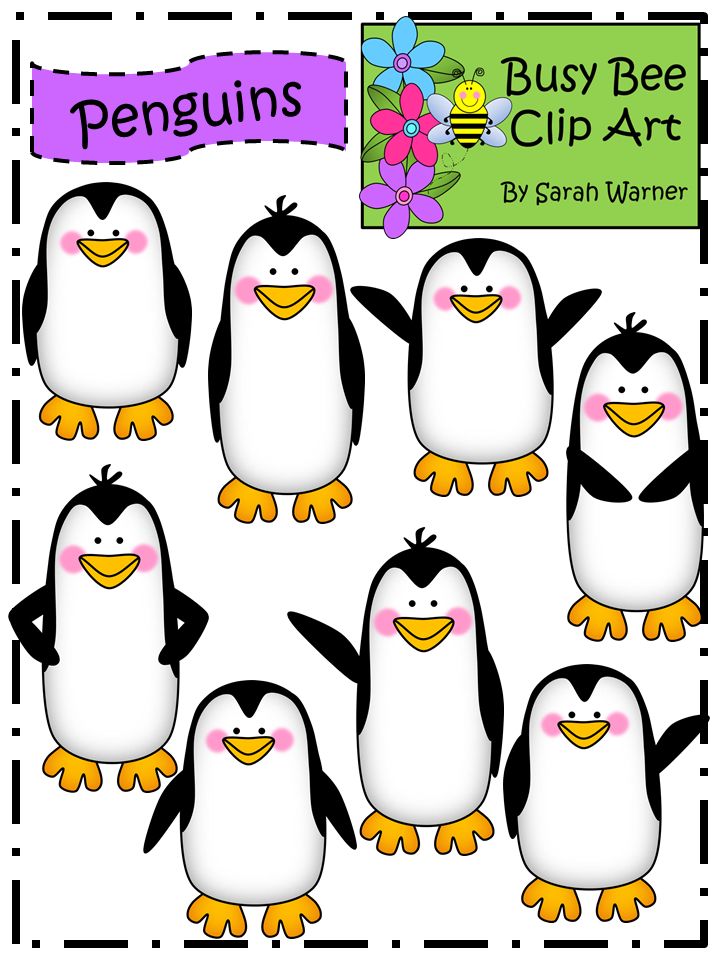 Penguins Clip Art {By Busy Bee Clip Art}
