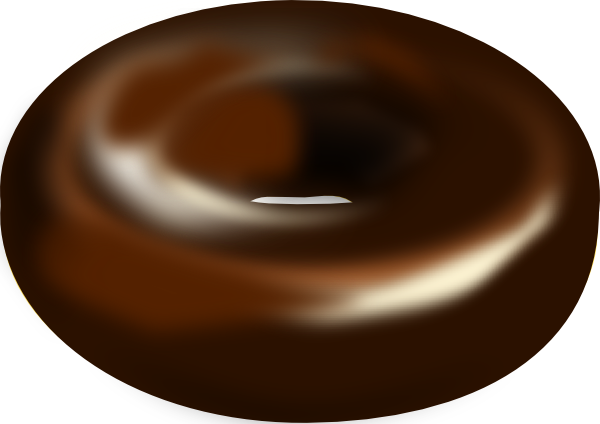 Dark Chocolate Donut clip art - vector clip art online, royalty ...