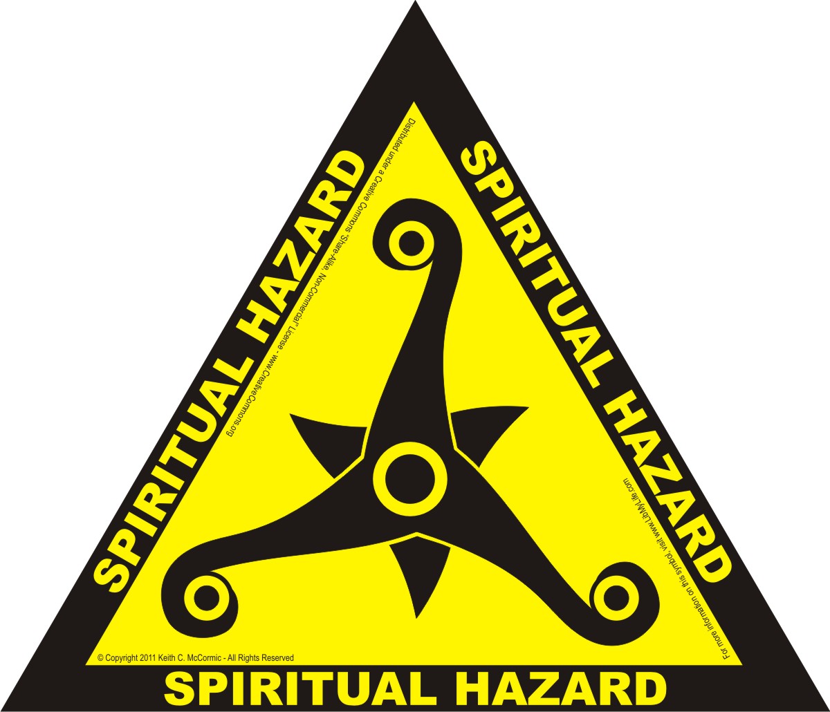 Spiritual Hazard Sign - Yellow - LibMyLife -