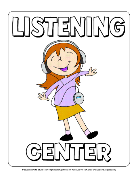 Education World: Listening and Reading Signs Template