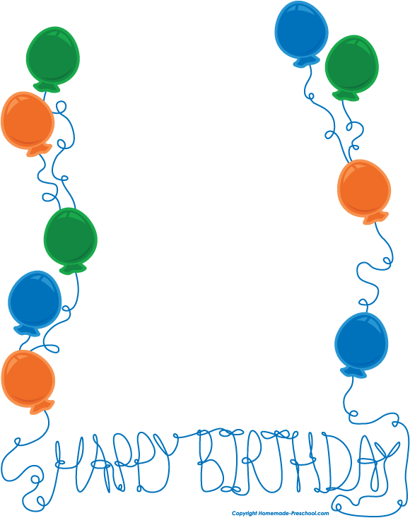 Free Birthday Balloons Clipart