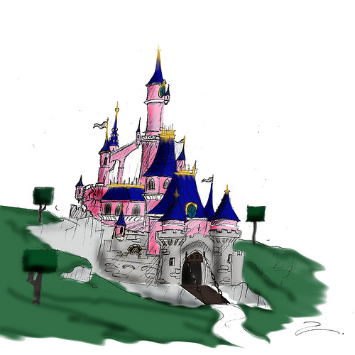 Pix For > Disneyland Castle Drawing