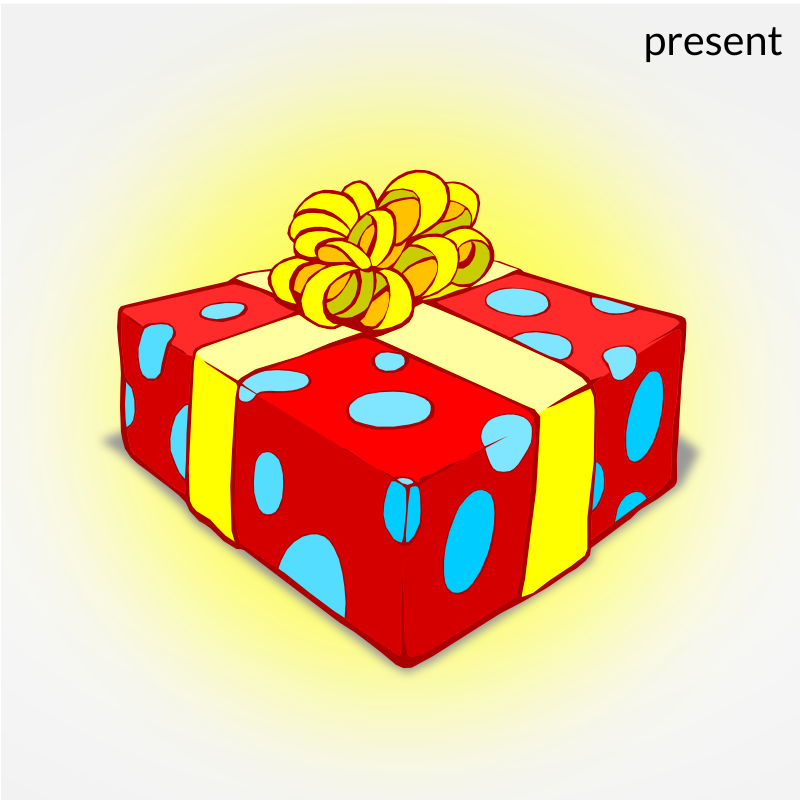 Clipart - Christmas present recolored