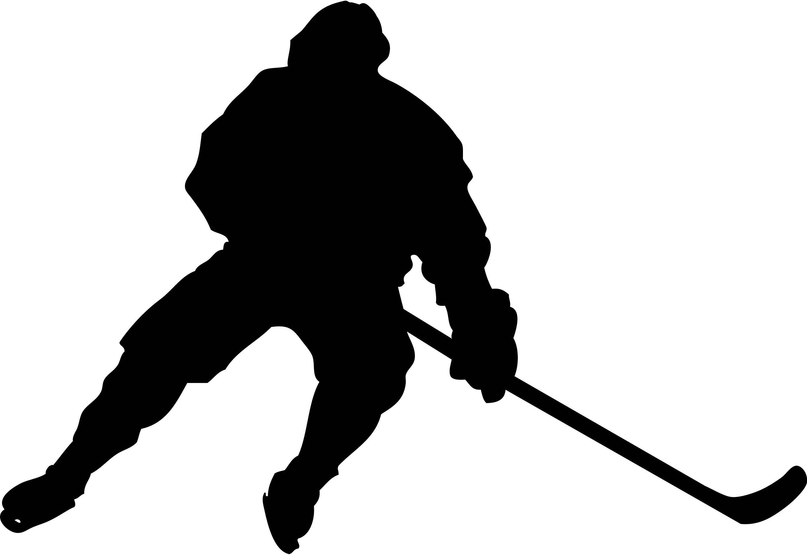 Hockey Player Silhouette - Cliparts.co