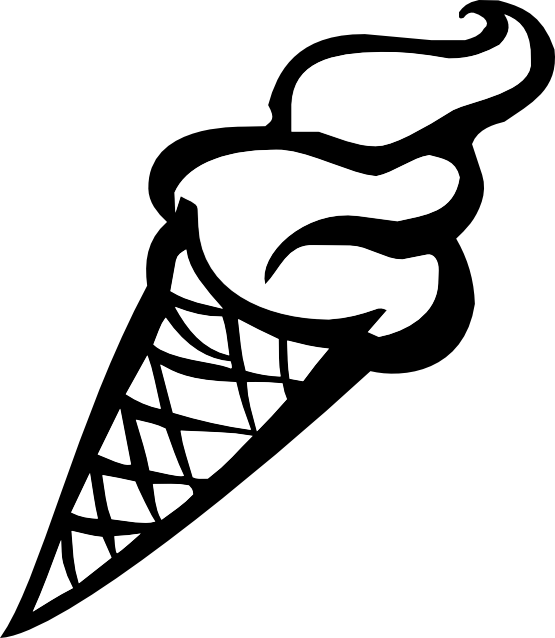 clipartist.net » Clip Art » food ice cream cone eis black white ...