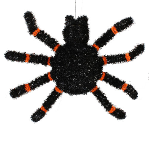 Halloween Decorations - Black Spider with Glowing LED Eyes ...