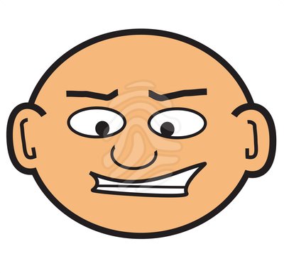 cartoon bald head - clipart #