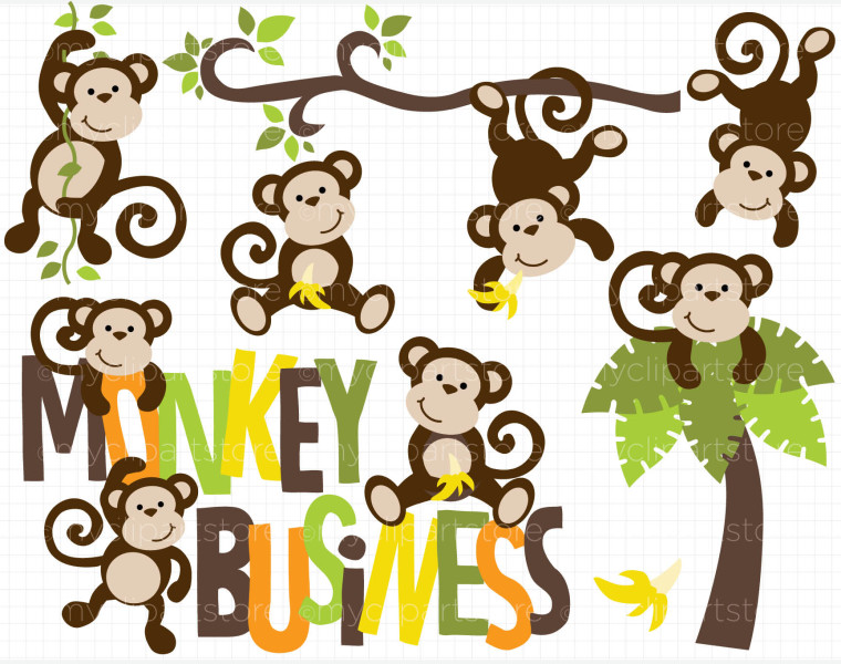 Clip Art – Monkey Business | MyClipArtStore