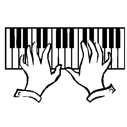 Hands on Piano Decal, music symbols and logos decals, musical note ...