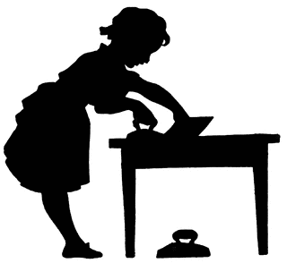 Girl ironing | ClipArt ETC