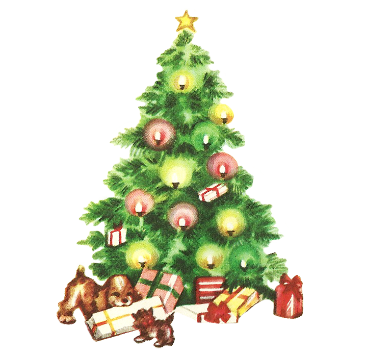 Vintage Christmas Tree Clipartvintage Christmas Tree Clip Art ...