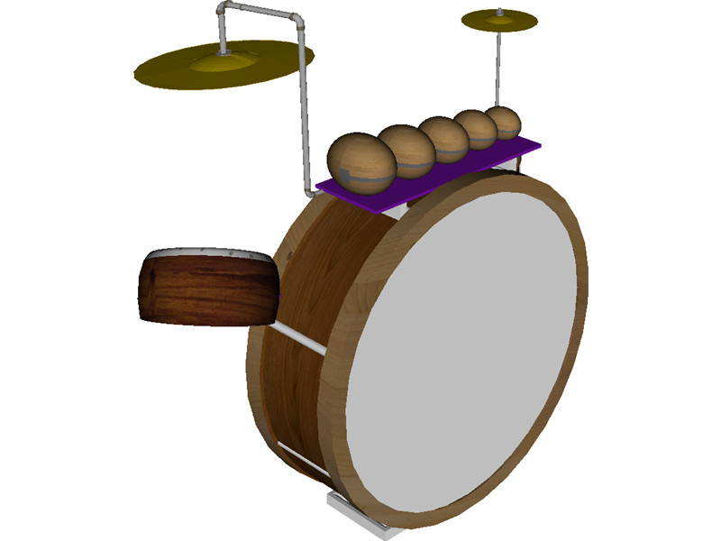 Antique Drum Kit 3D Model Download | 3D CAD Browser
